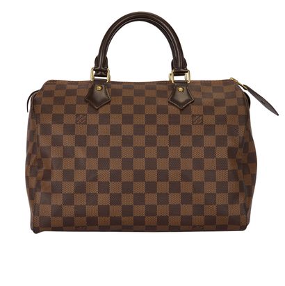 Louis Vuitton Damier Ebene Speedy 30, front view